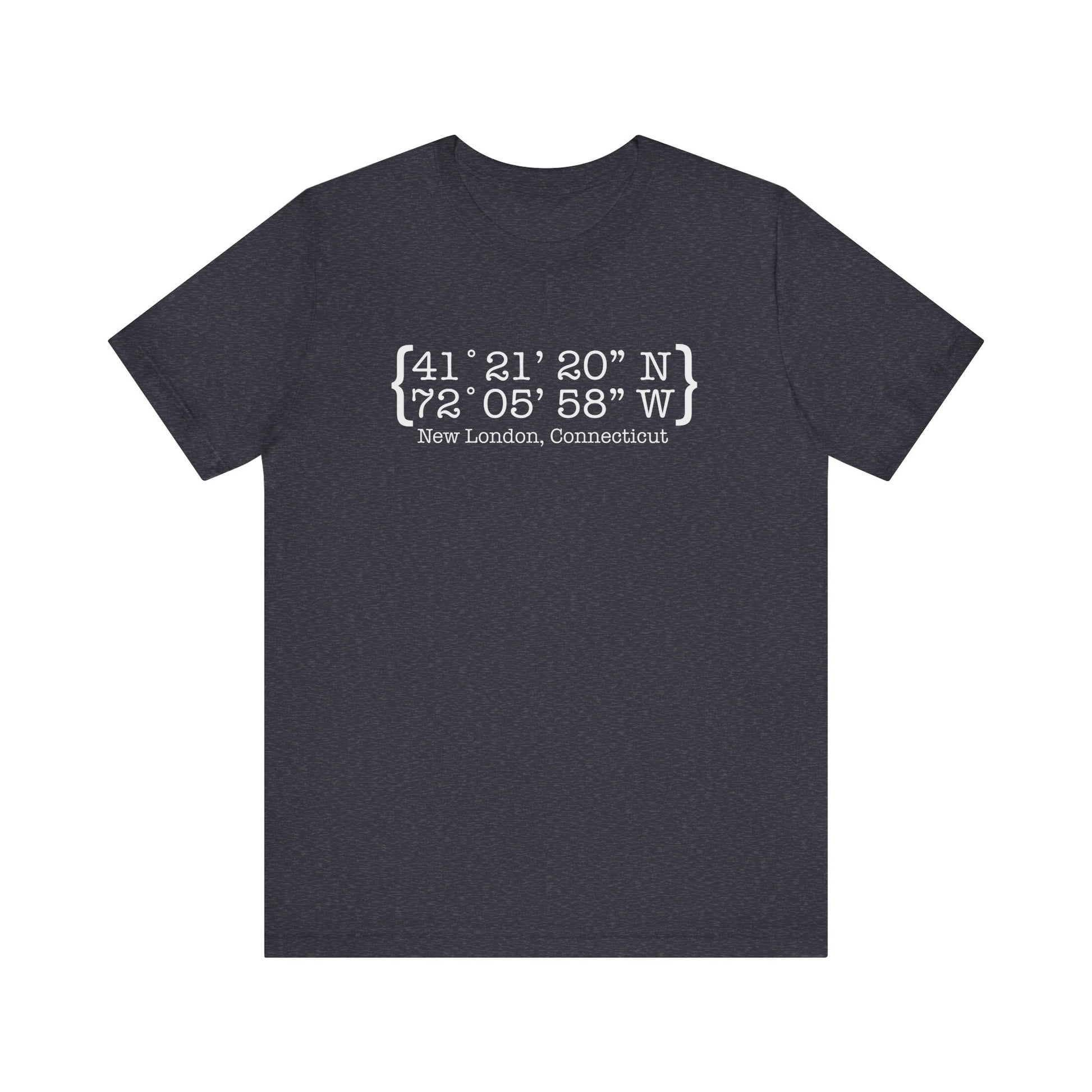 New London Coordinates // New London CT t shirts / finding Connecticut 