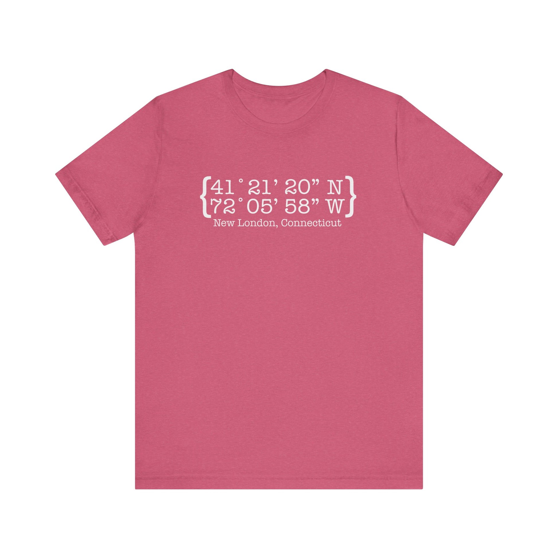 New London Coordinates // New London CT t shirts / finding Connecticut 