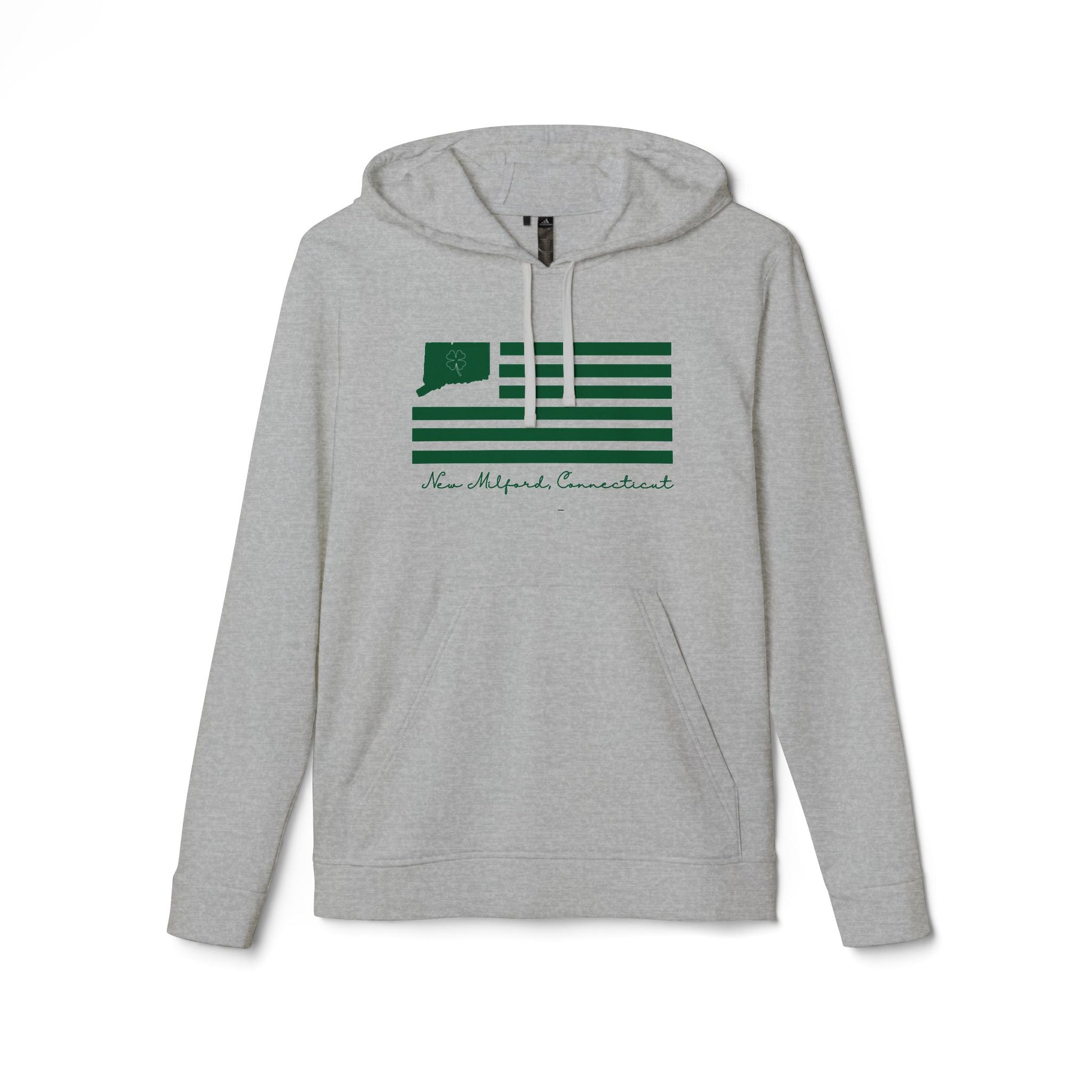 New Milford Connecticut St. Patrick's Day Flag // New mIlford Connecticut adidas hoodie sweatshirt // finding connecticut 