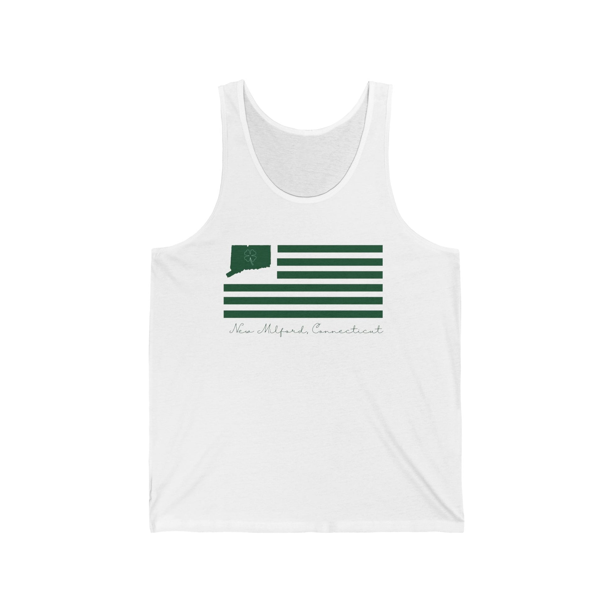 New Milford Connecticut St. Patrick's Day Flag // New mIlford Connecticut tank top shirts // finding connecticut 