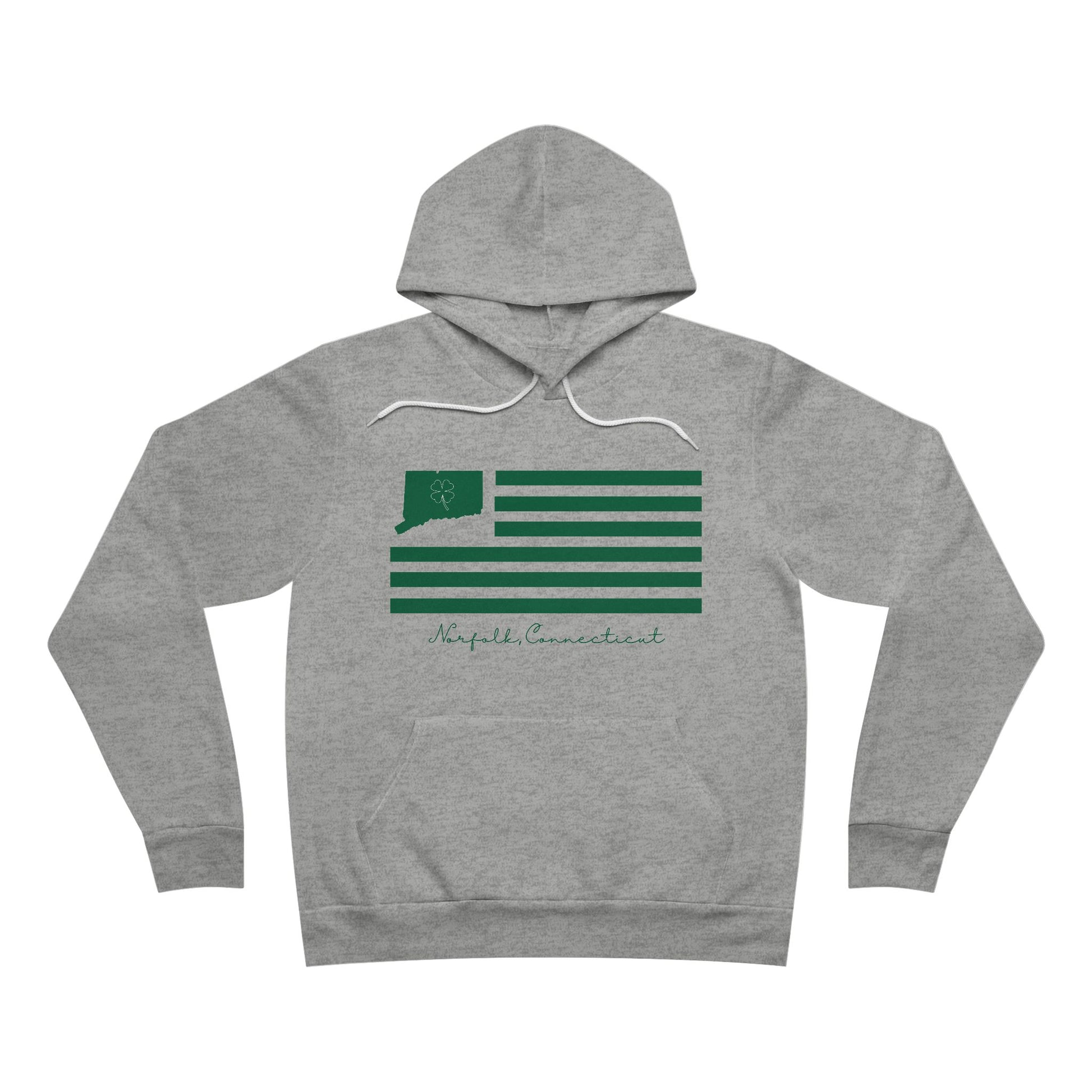 Norfolk Connecticut St. Patrick's Day Flag // norfolk connecticut st. patrick's day unisex hoodies // finding connecticut