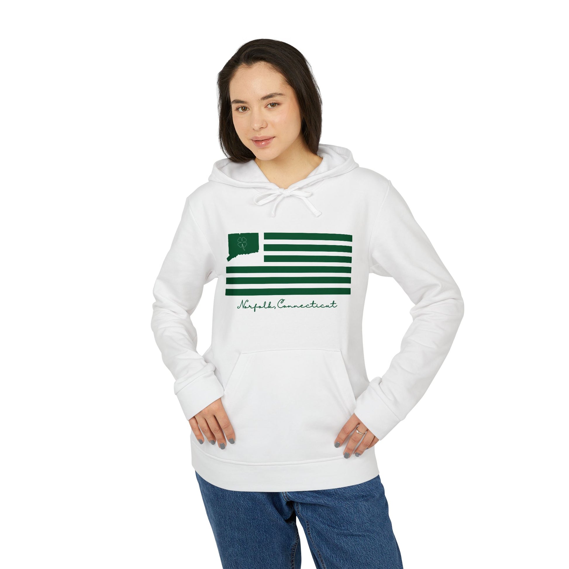 Norfolk Connecticut St. Patrick's Day Flag // norfolk connecticut st. patrick's day unisex hoodies // finding connecticut