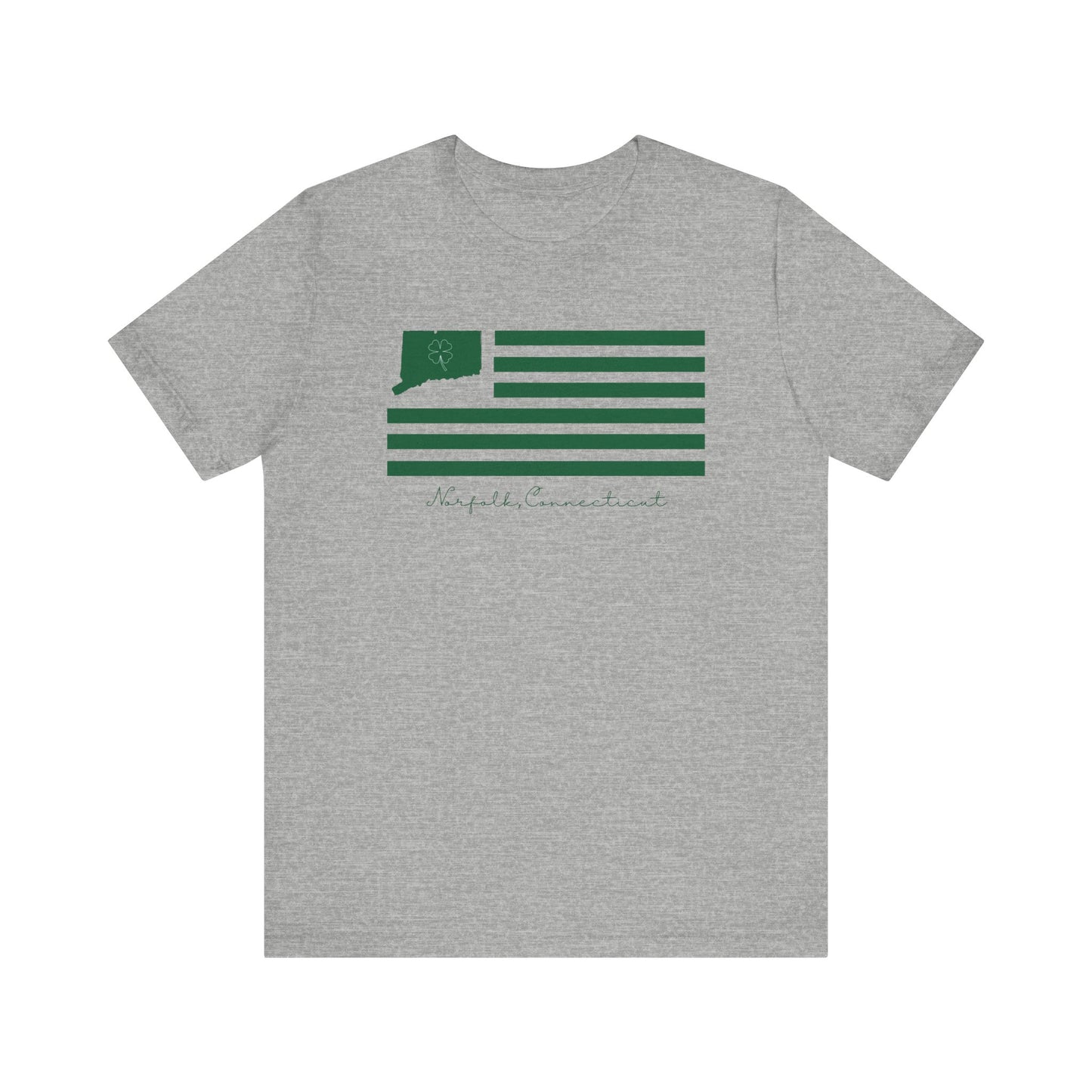 Norfolk Connecticut St. Patrick's Day Flag // norfolk connecticut st. patrick's day unisex t shirts  // finding connecticut