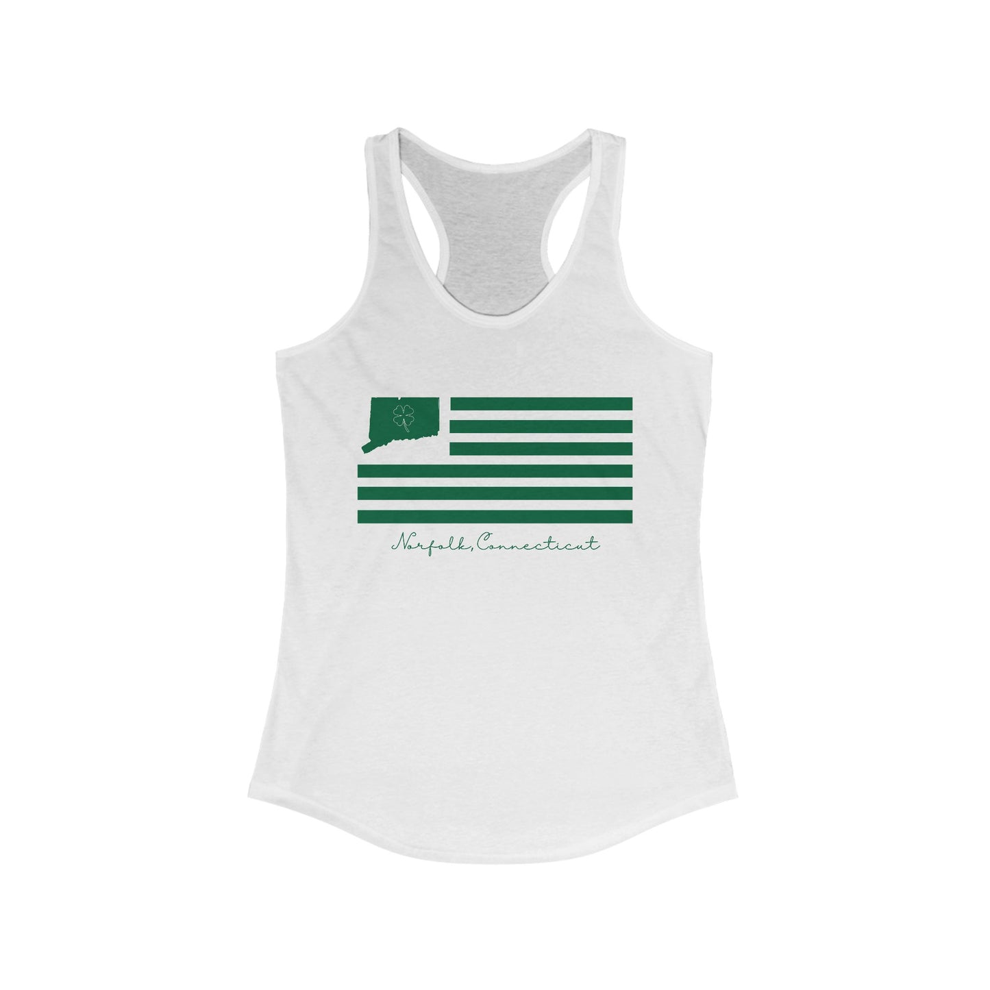 Norfolk Connecticut St. Patrick's Day Flag // norfolk connecticut st. patrick's day womens tank top shirt // finding connecticut