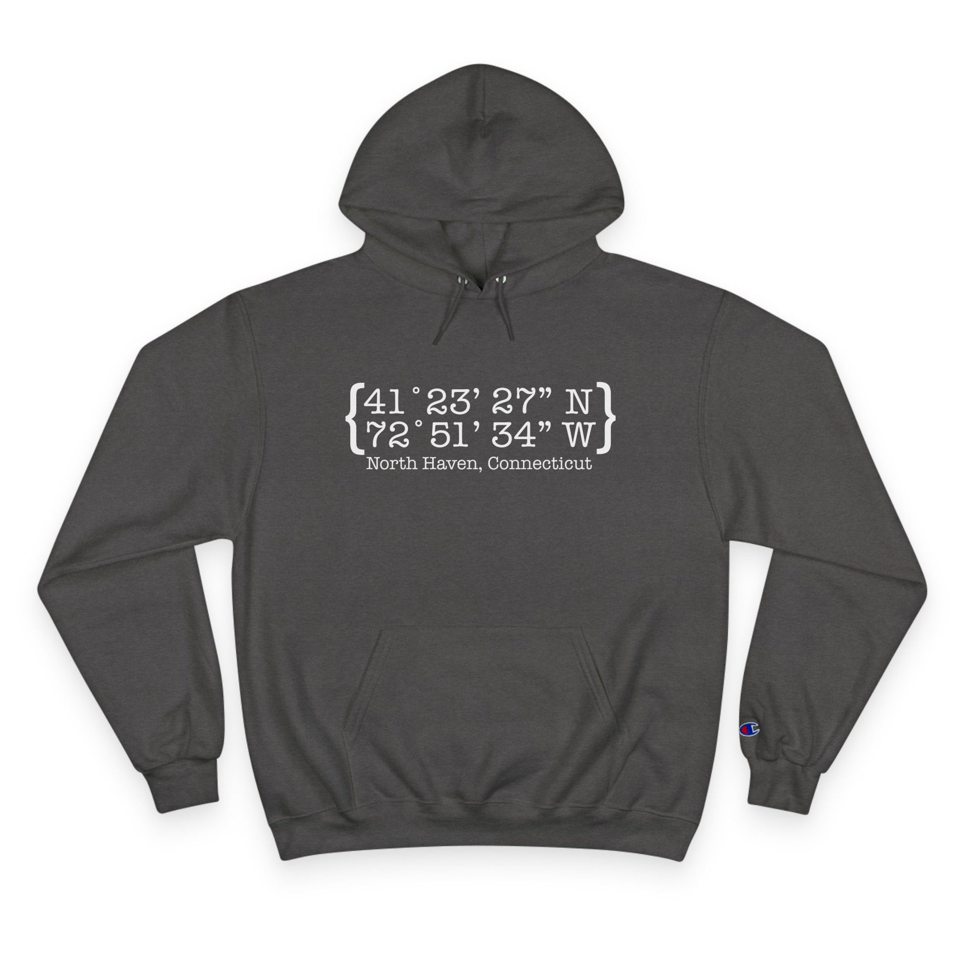  North Haven Coordinates // North Haven CT hoodie sweatshirt // Finding Connecticut 