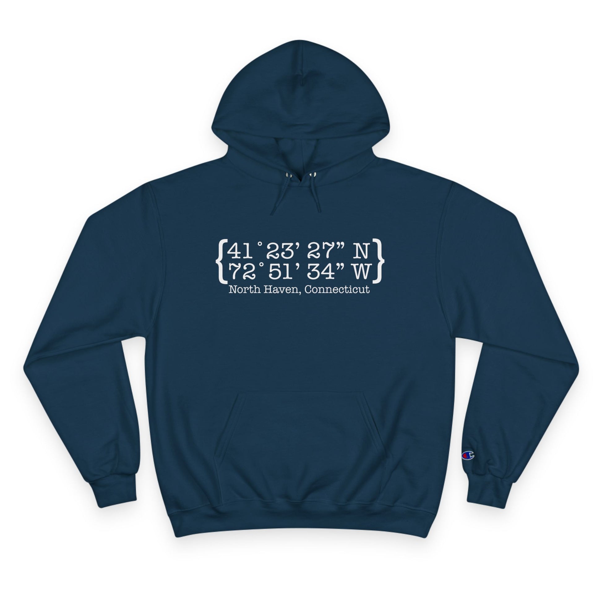  North Haven Coordinates // North Haven CT hoodie sweatshirt // Finding Connecticut 