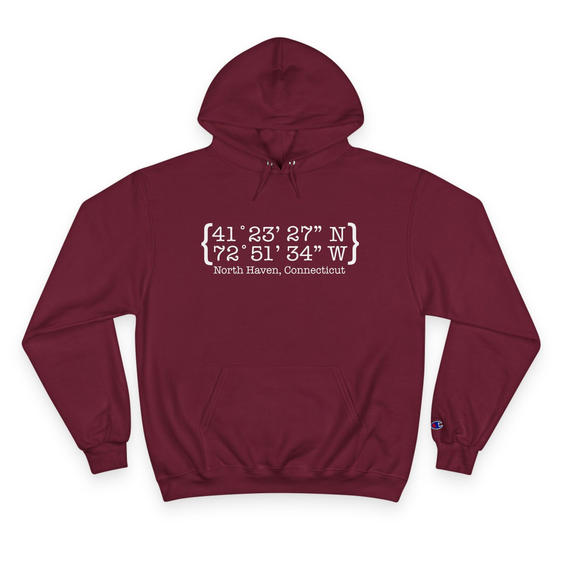  North Haven Coordinates // North Haven CT hoodie sweatshirt // Finding Connecticut 