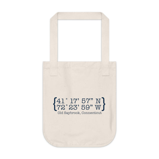 Old saybrook Connecticut coordinates tote bag // old asybrook connecticut gifts and merch // finding connecticut 