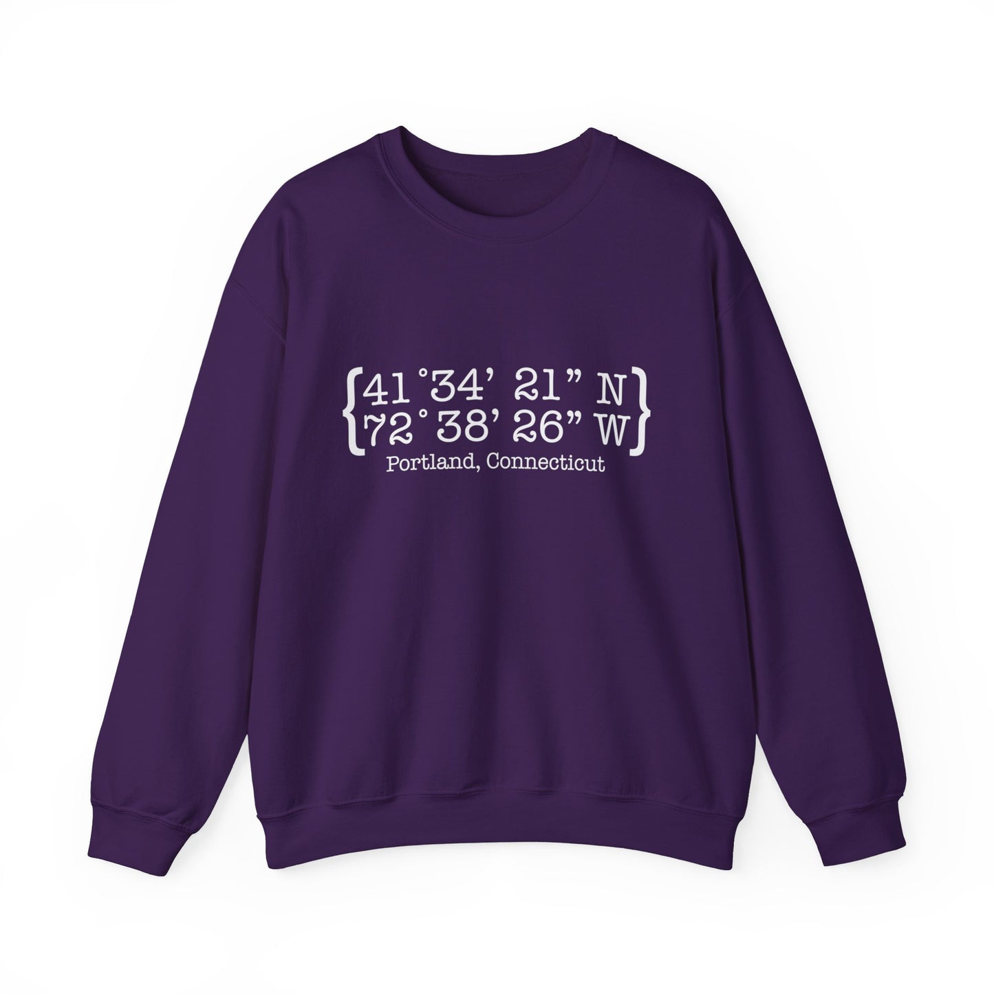 Portland Coordinates // Portland CT unisex sweatshirt // finding connecticut 