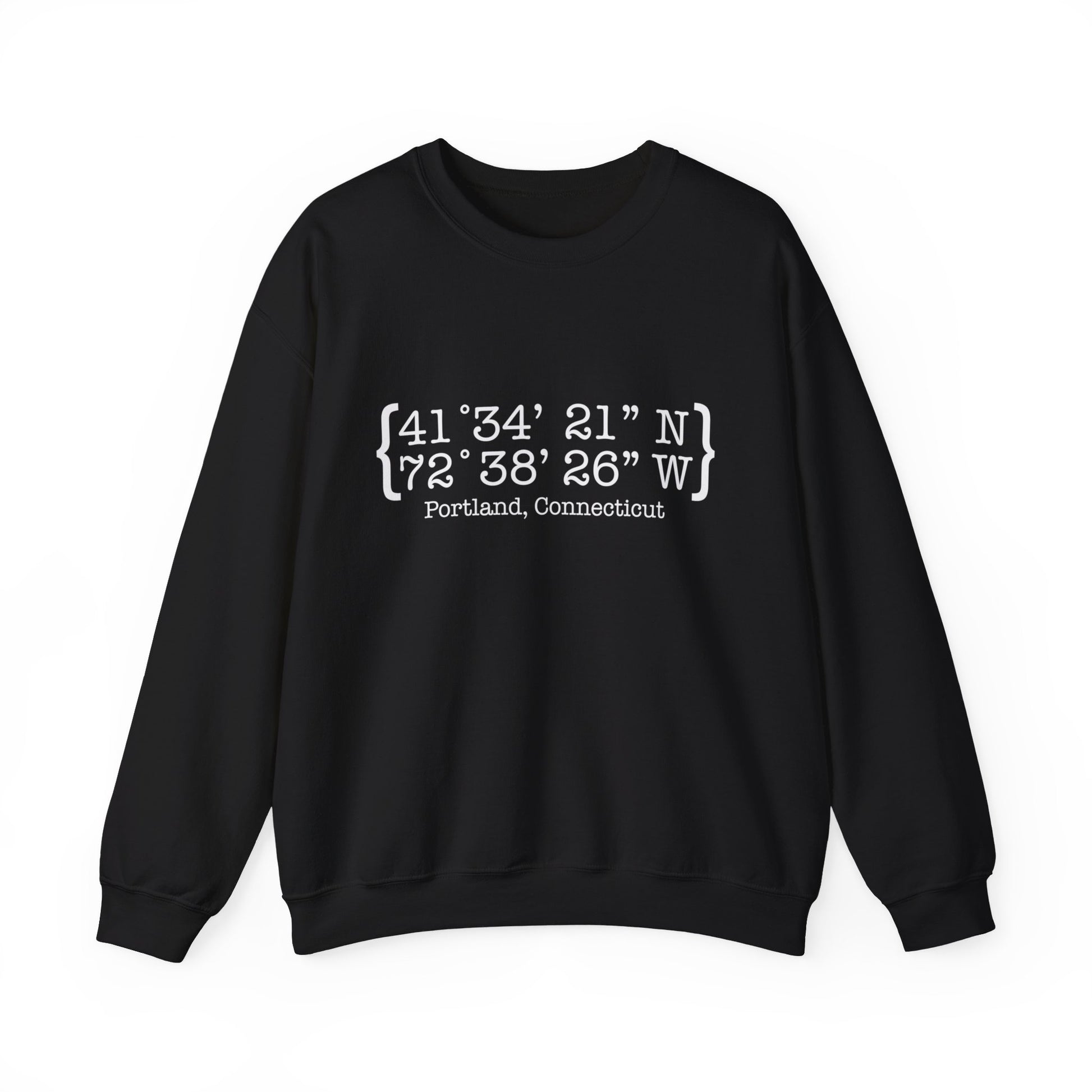 Portland Coordinates // Portland CT unisex sweatshirt // finding connecticut 
