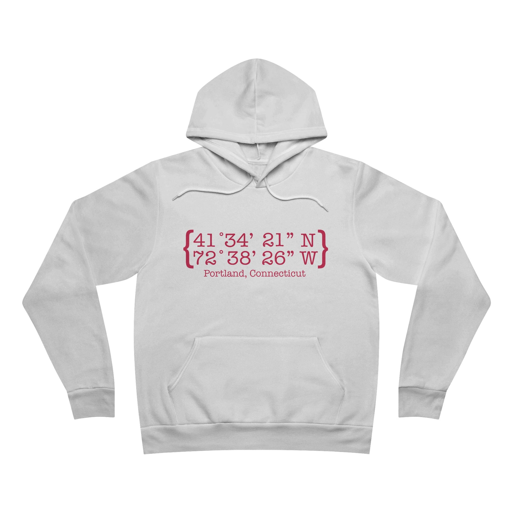 Portland Coordinates // Portland Connecticut unisex hoodie sweatshirt  // finding connecticut  