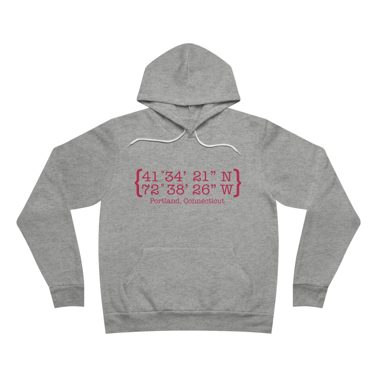 Portland Coordinates // Portland Connecticut unisex hoodie sweatshirt  // finding connecticut  