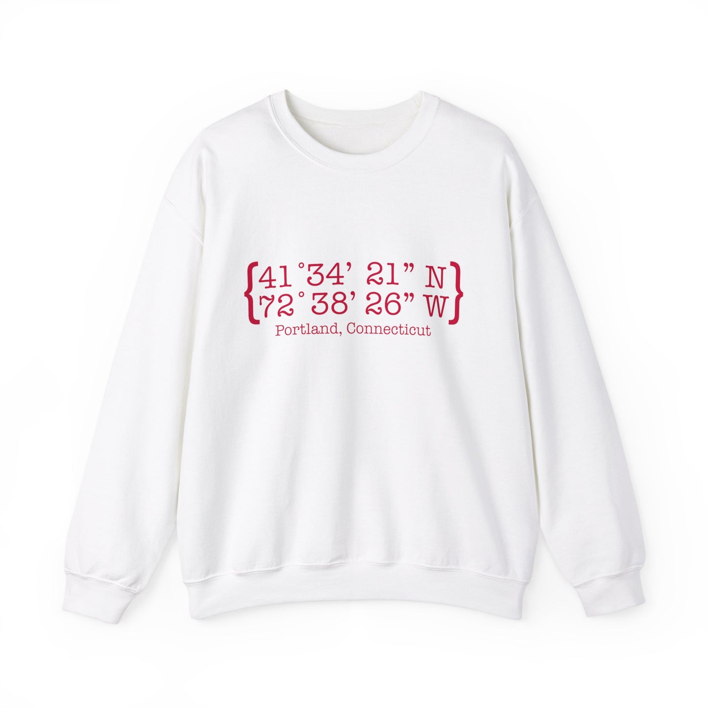 Portland Coordinates // Portland Connecticut unisex sweatshirt  // finding connecticut  