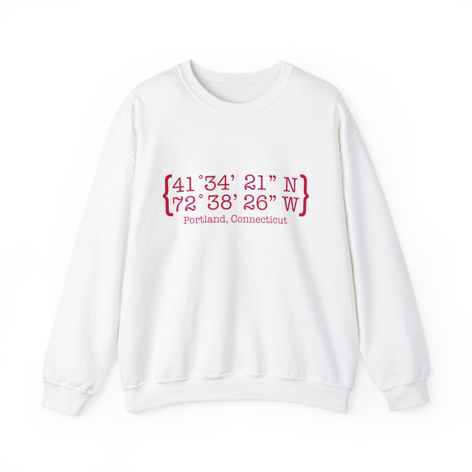 Portland Coordinates // Portland Connecticut unisex sweatshirt  // finding connecticut  