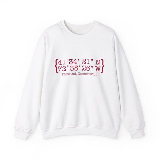 Portland Coordinates // Portland Connecticut unisex sweatshirt  // finding connecticut  