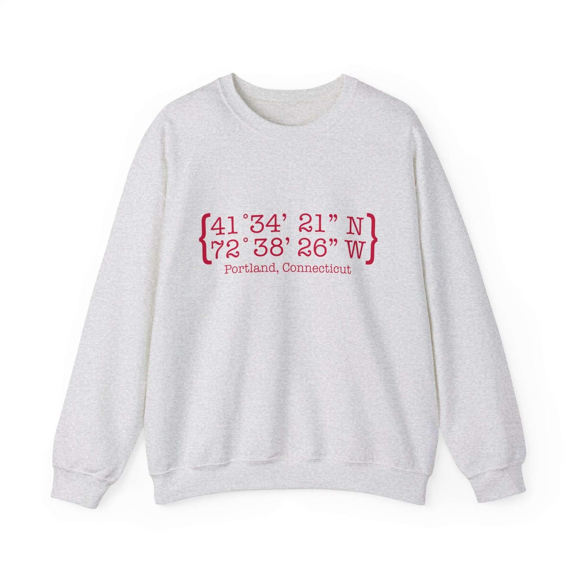 Portland Coordinates // Portland Connecticut unisex sweatshirt  // finding connecticut  