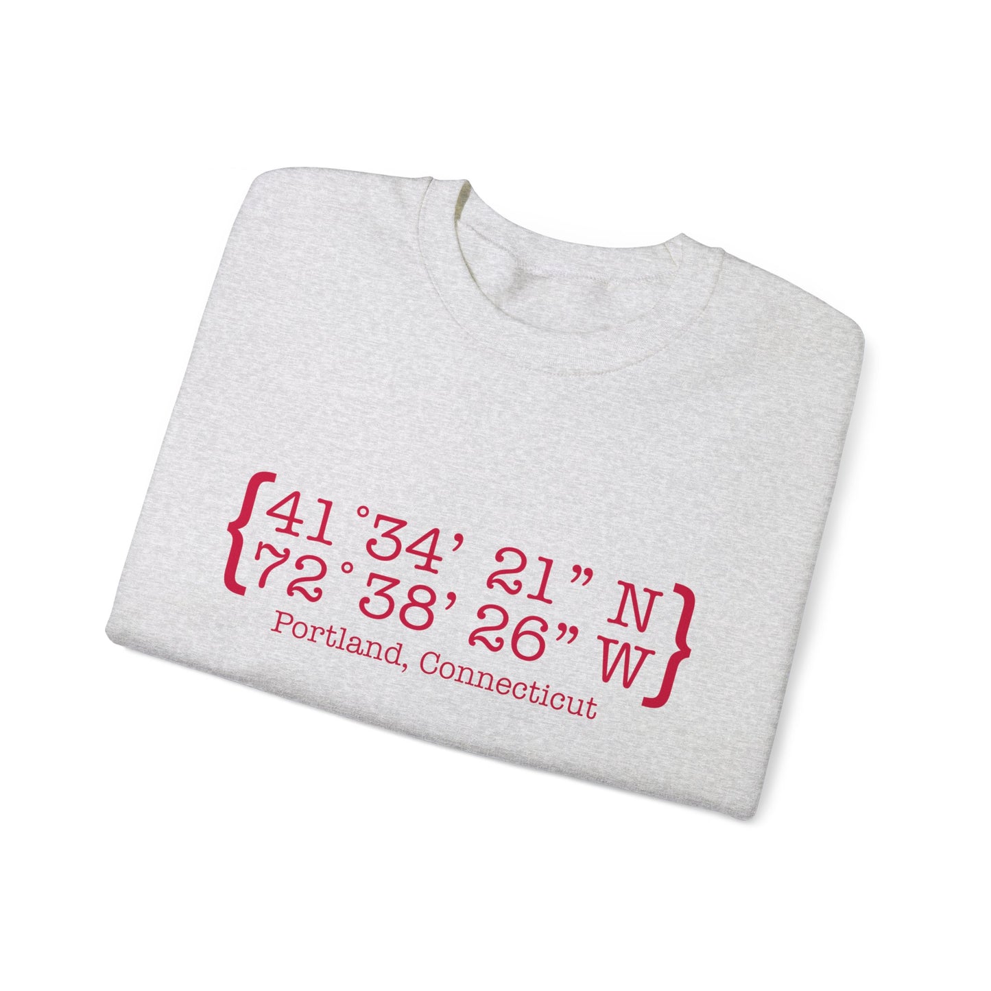 Portland Coordinates // Portland Connecticut unisex sweatshirt  // finding connecticut  
