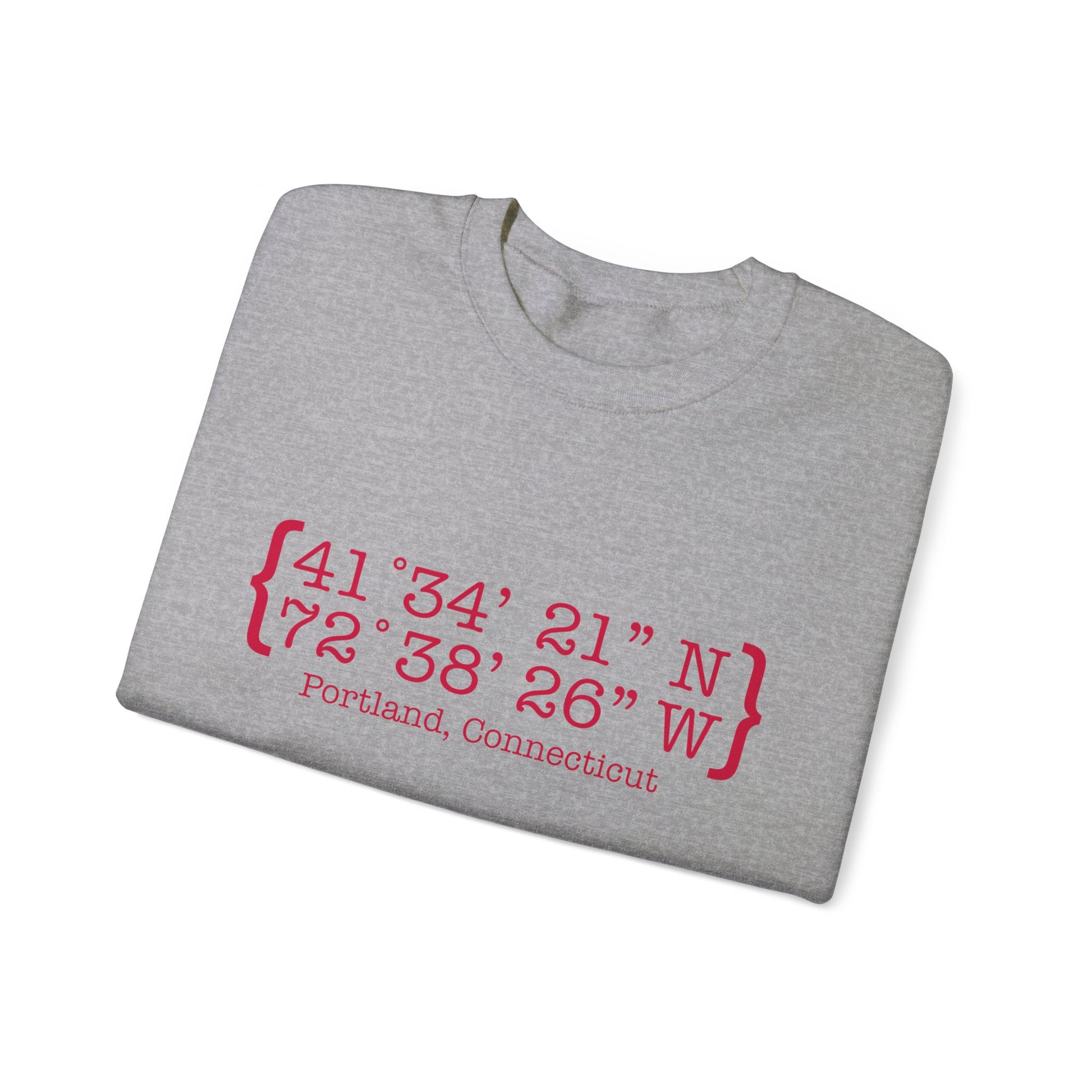 Portland Coordinates // Portland Connecticut unisex sweatshirt  // finding connecticut  