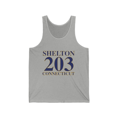 Shelton 203 Connecticut  // shelton connecticut unisex tank top shirts   // finding connecticut 