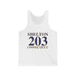 Shelton 203 Connecticut  // shelton connecticut unisex tank top shirts   // finding connecticut 