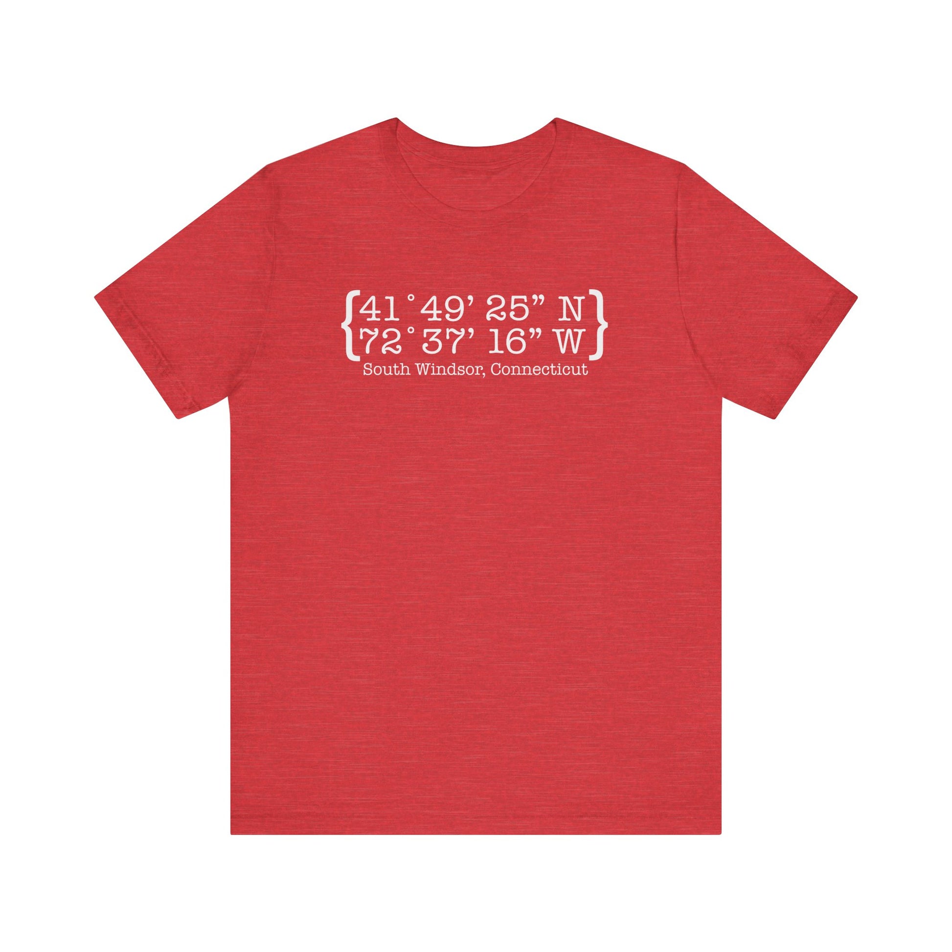 South Windsor Coordinates, South windsor ct unisex t shirt // finding connecticut 