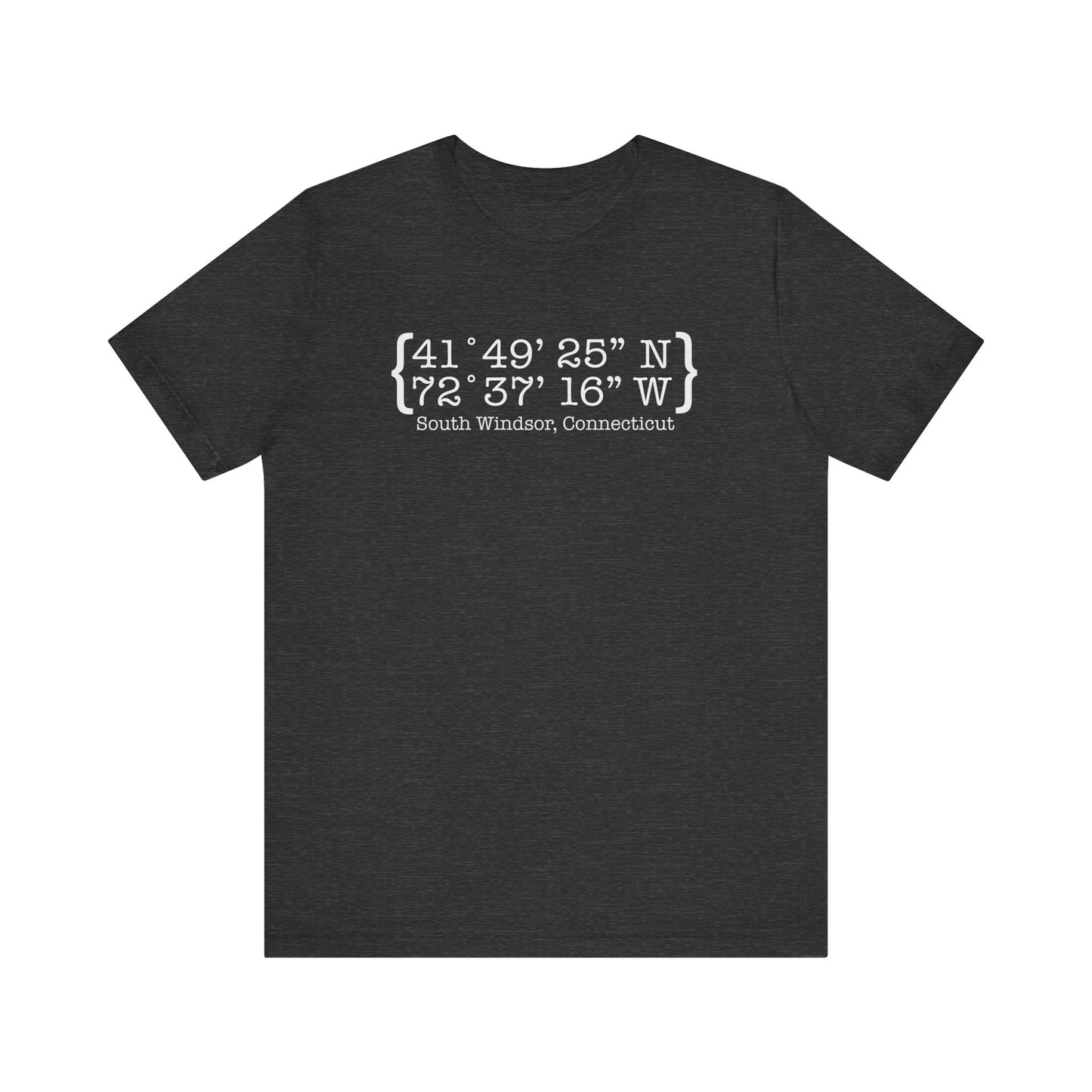 South Windsor Coordinates, South windsor ct unisex t shirt // finding connecticut 