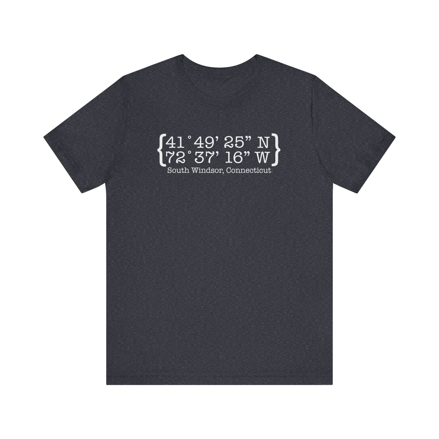 South Windsor Coordinates, South windsor ct unisex t shirt // finding connecticut 