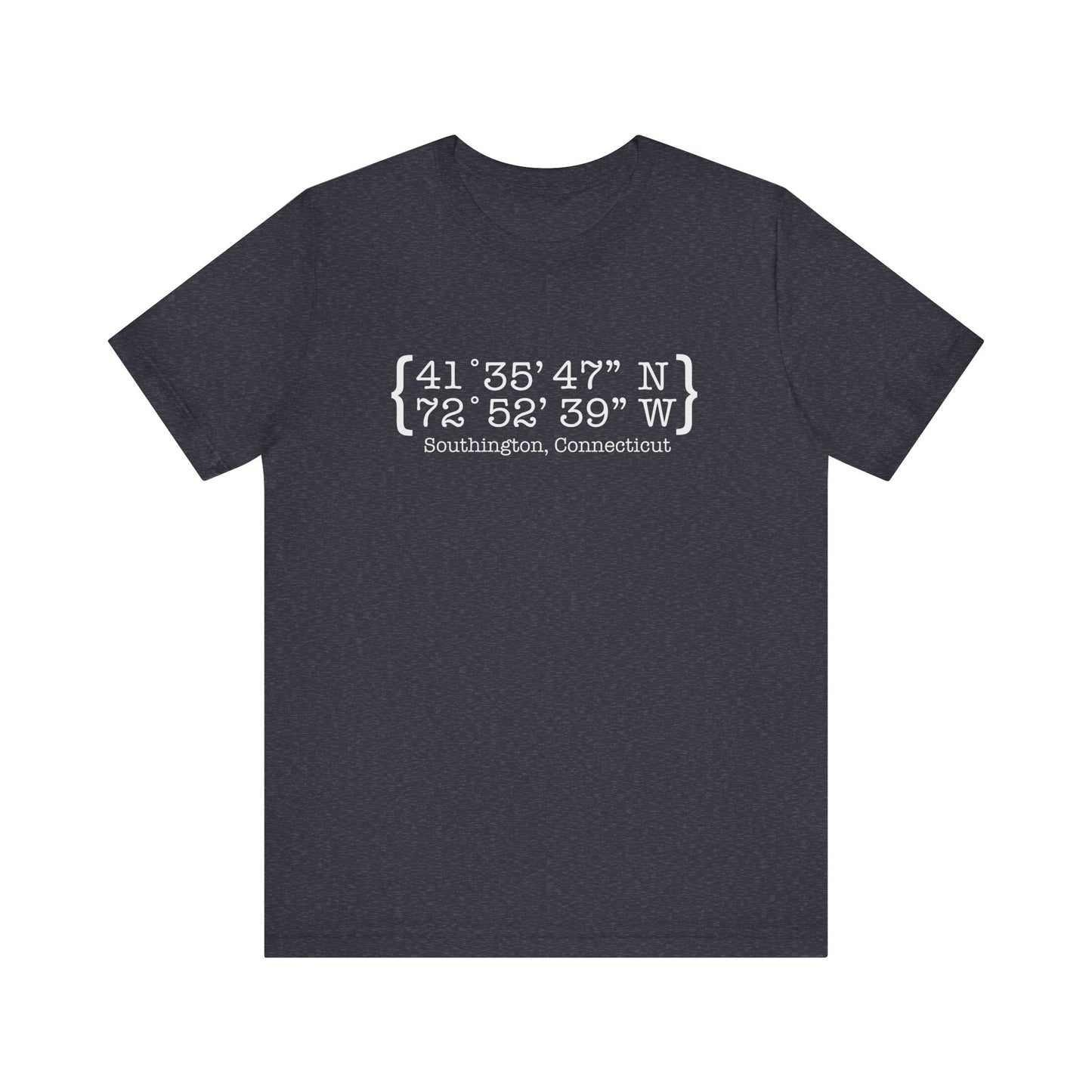 Southington Coordinates // Southington CT unisex t shirts // finding connecticut