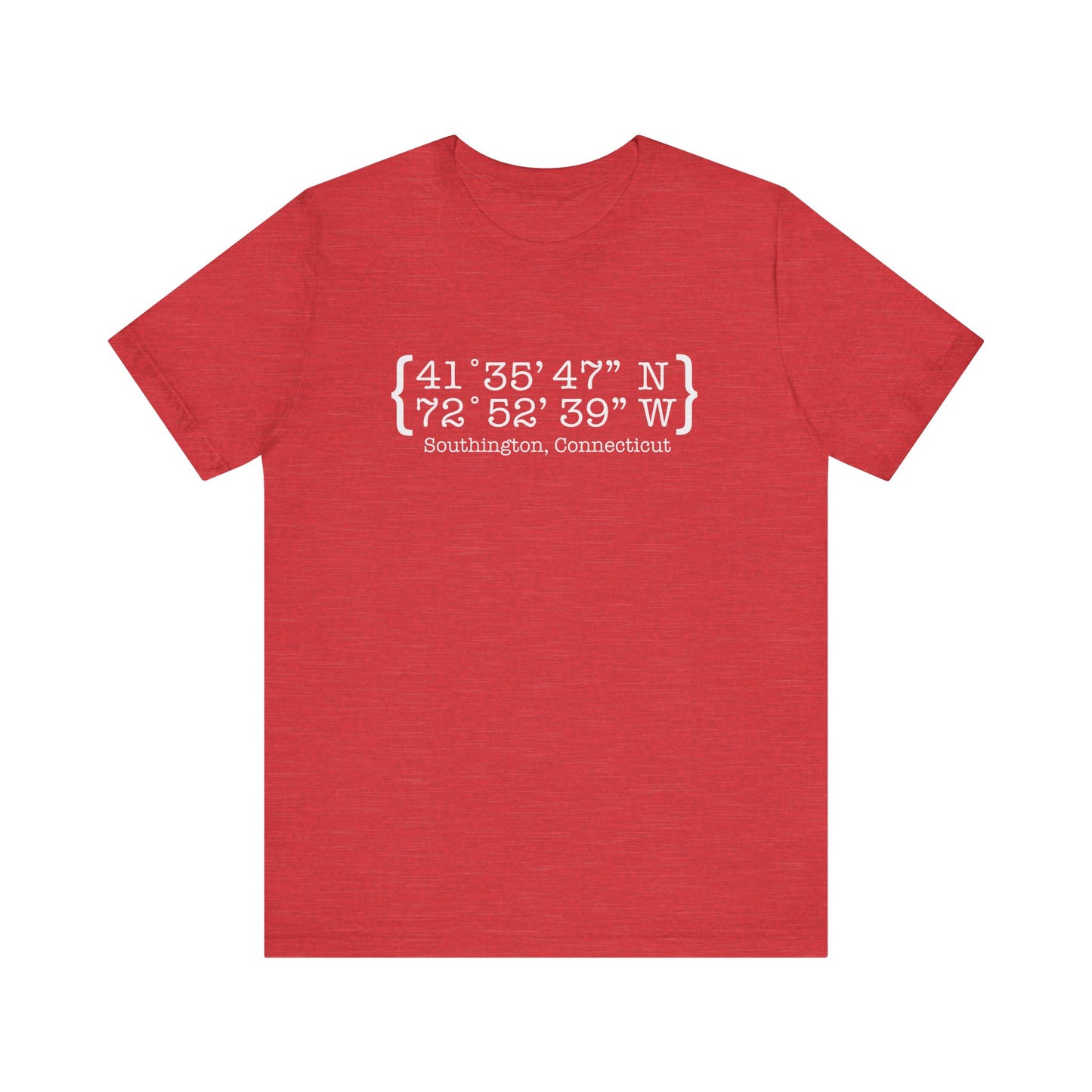 Southington Coordinates // Southington CT unisex t shirts // finding connecticut