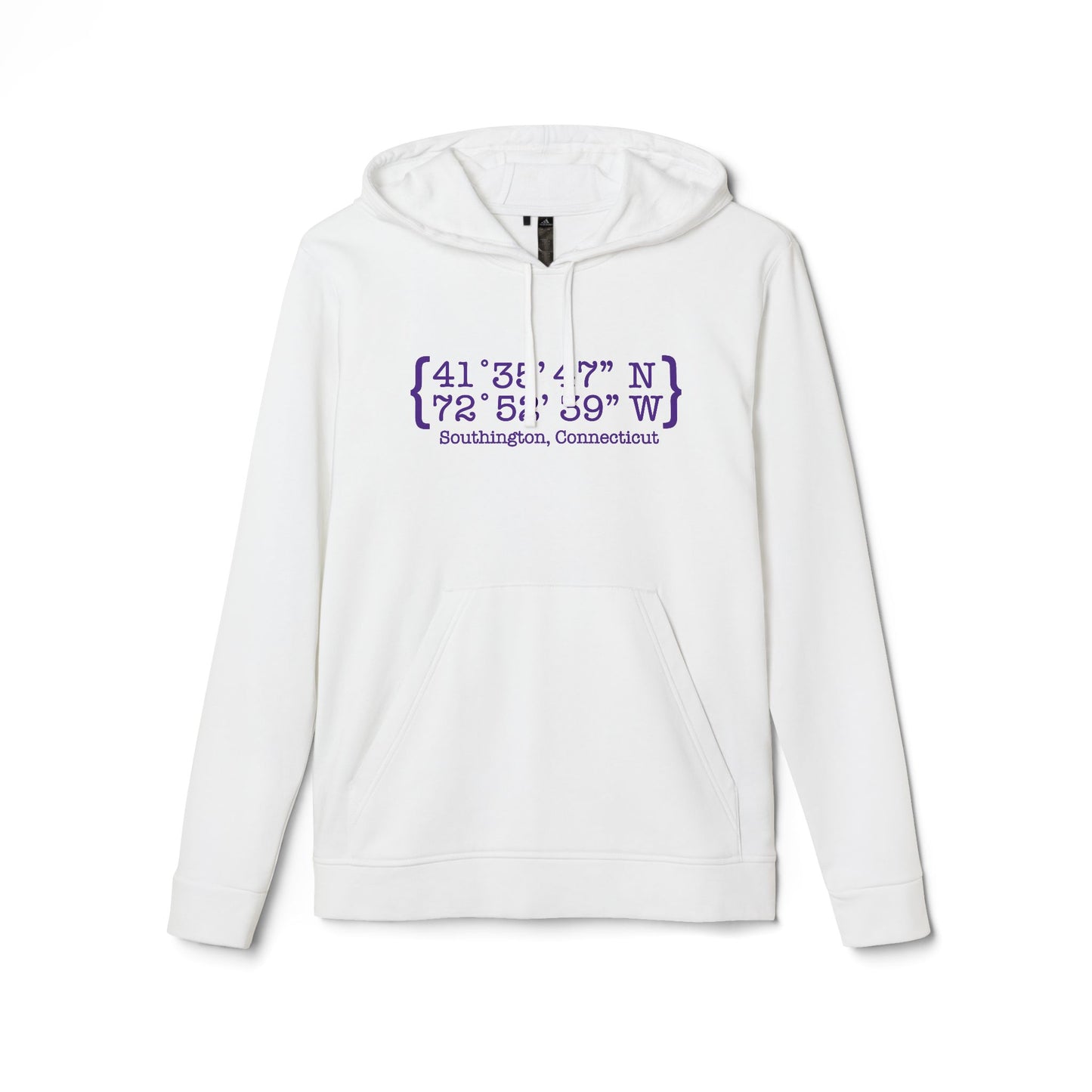 Southington Coordinates //Southington Connecticut adidas  hoodie sweatshirt // finding connecticut