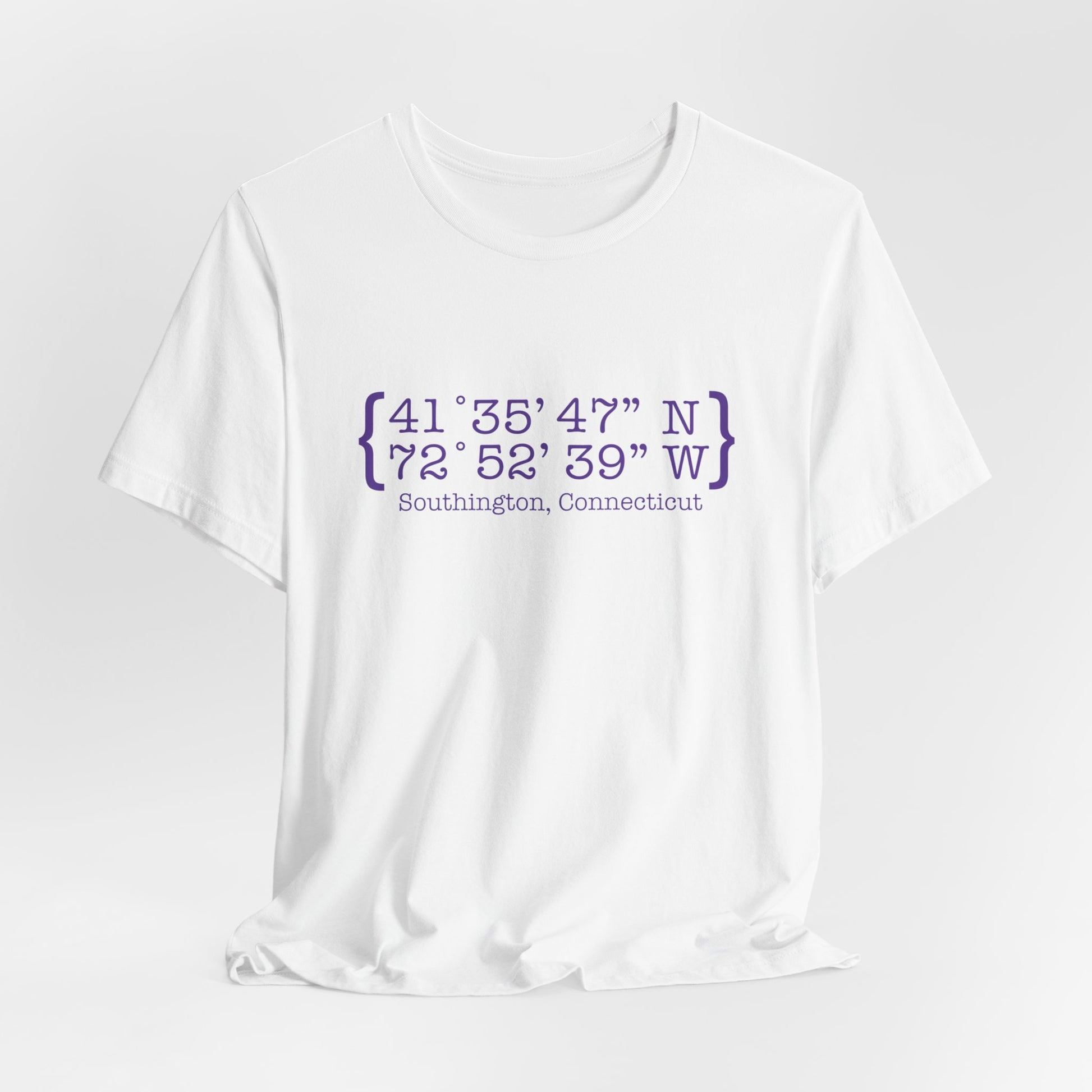 Southington Coordinates // Southington Connecticut unisex t shirt // finding connecticut