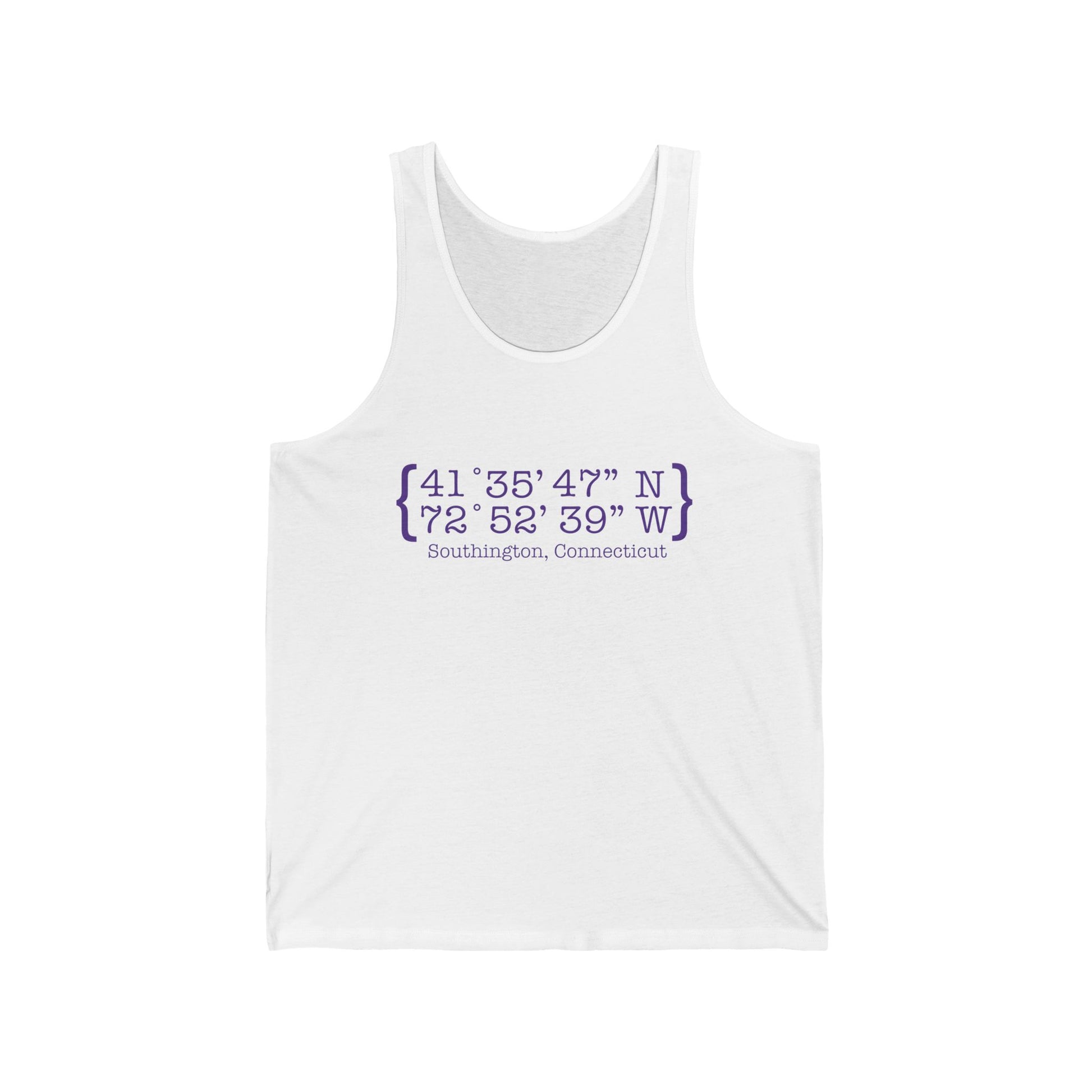 Southington Coordinates // Southington Connecticut unisex tank top shirt // finding connecticut