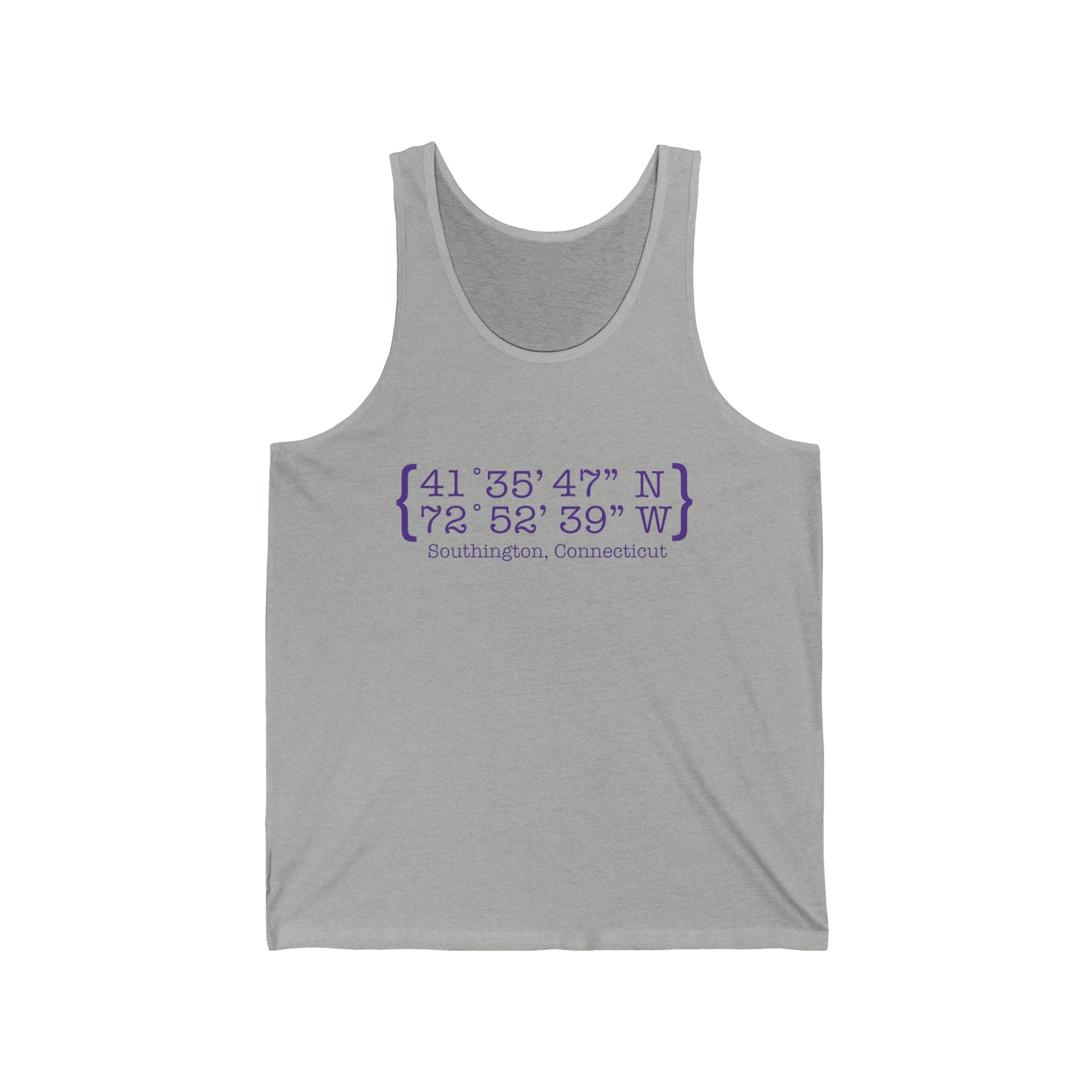 Southington Coordinates // Southington Connecticut unisex tank top shirt // finding connecticut