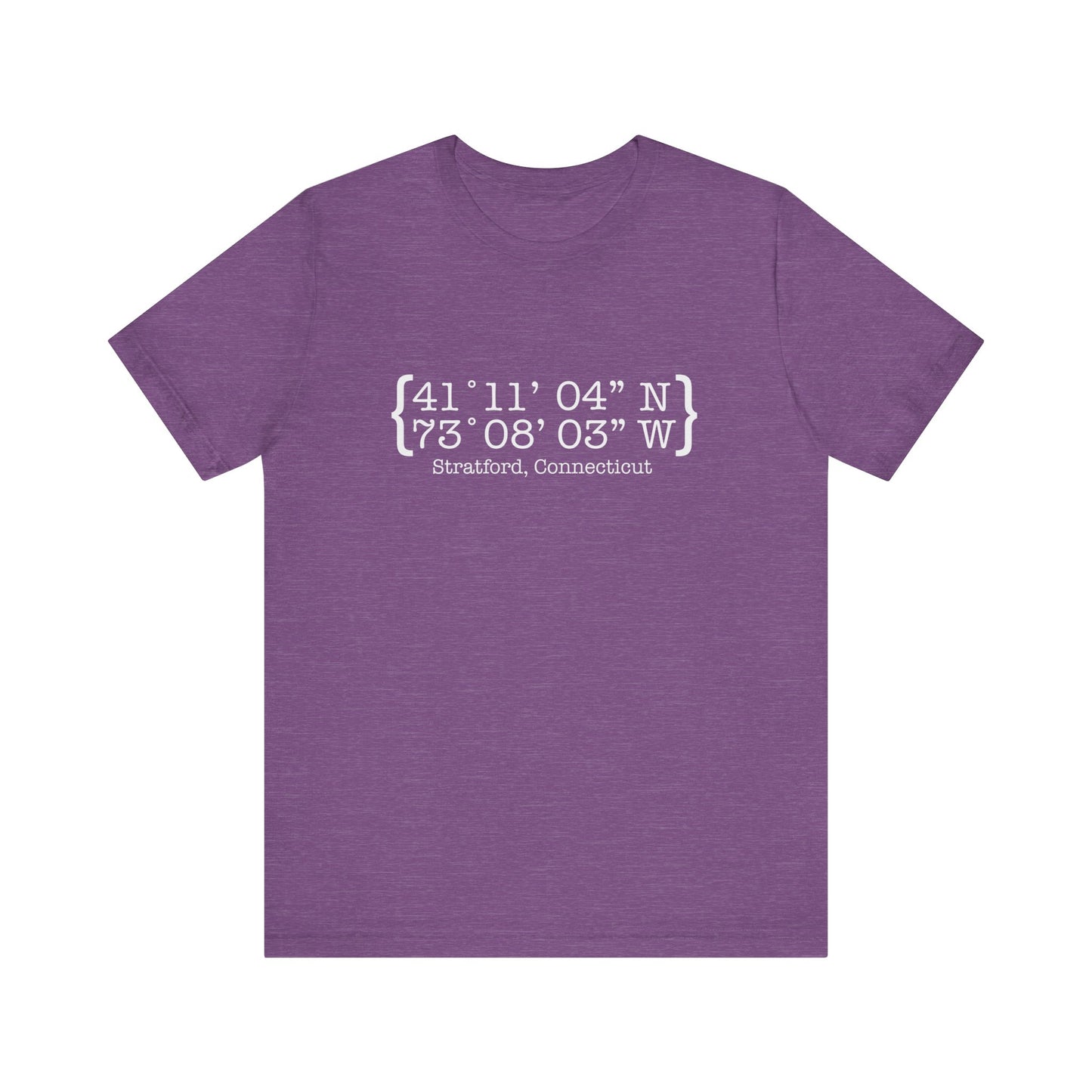 Stratford coordinates // Stratford ct unisex t shirt // finding connecticut 