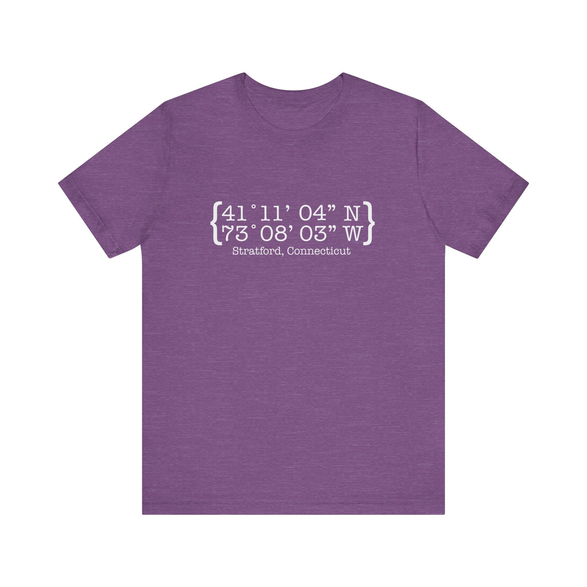 Stratford coordinates // Stratford ct unisex t shirt // finding connecticut 