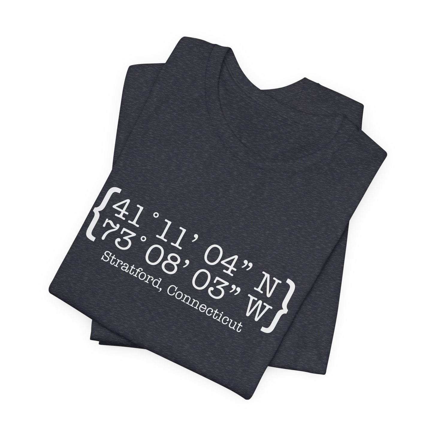 Stratford coordinates // Stratford ct unisex t shirt // finding connecticut 