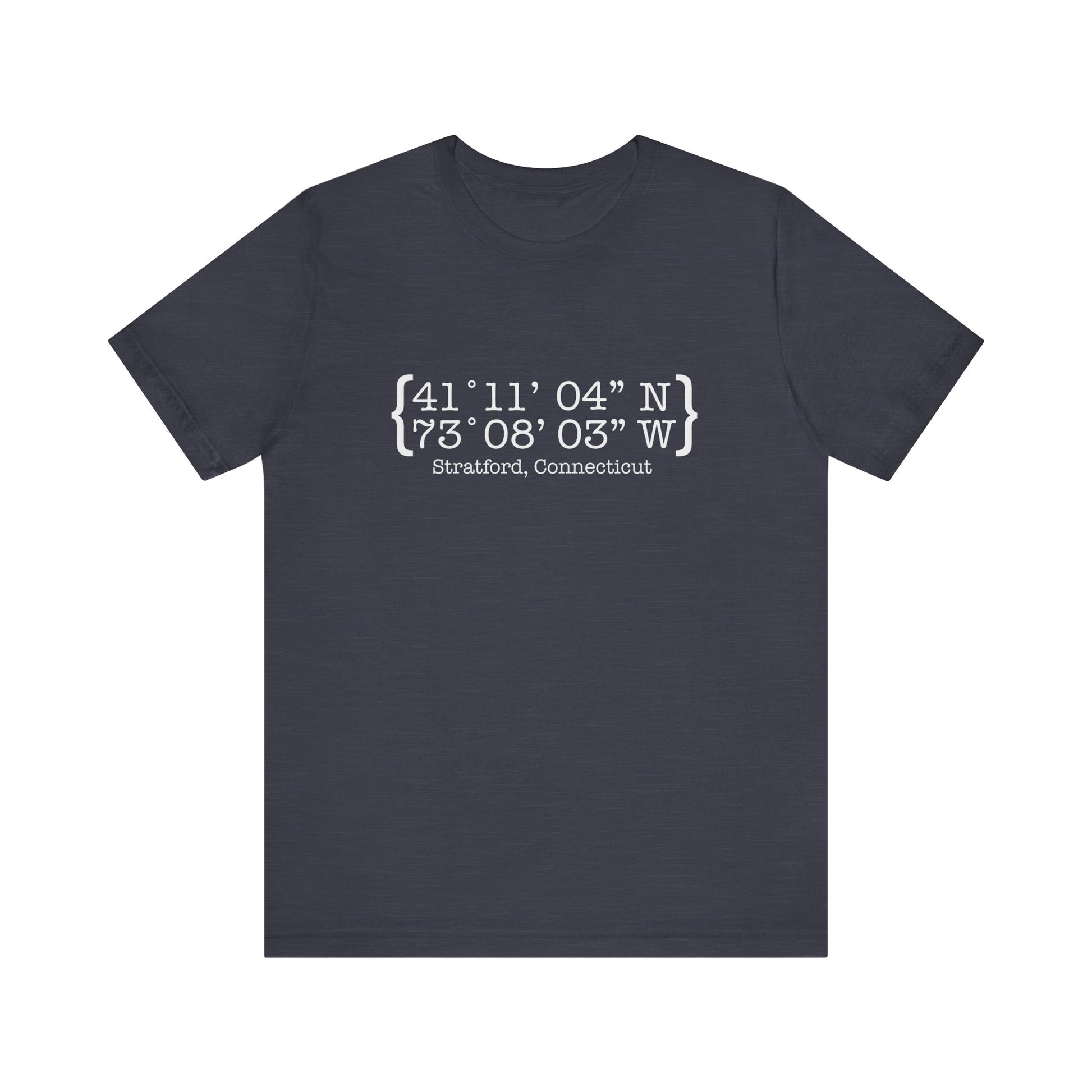 Stratford coordinates // Stratford ct unisex t shirt // finding connecticut 