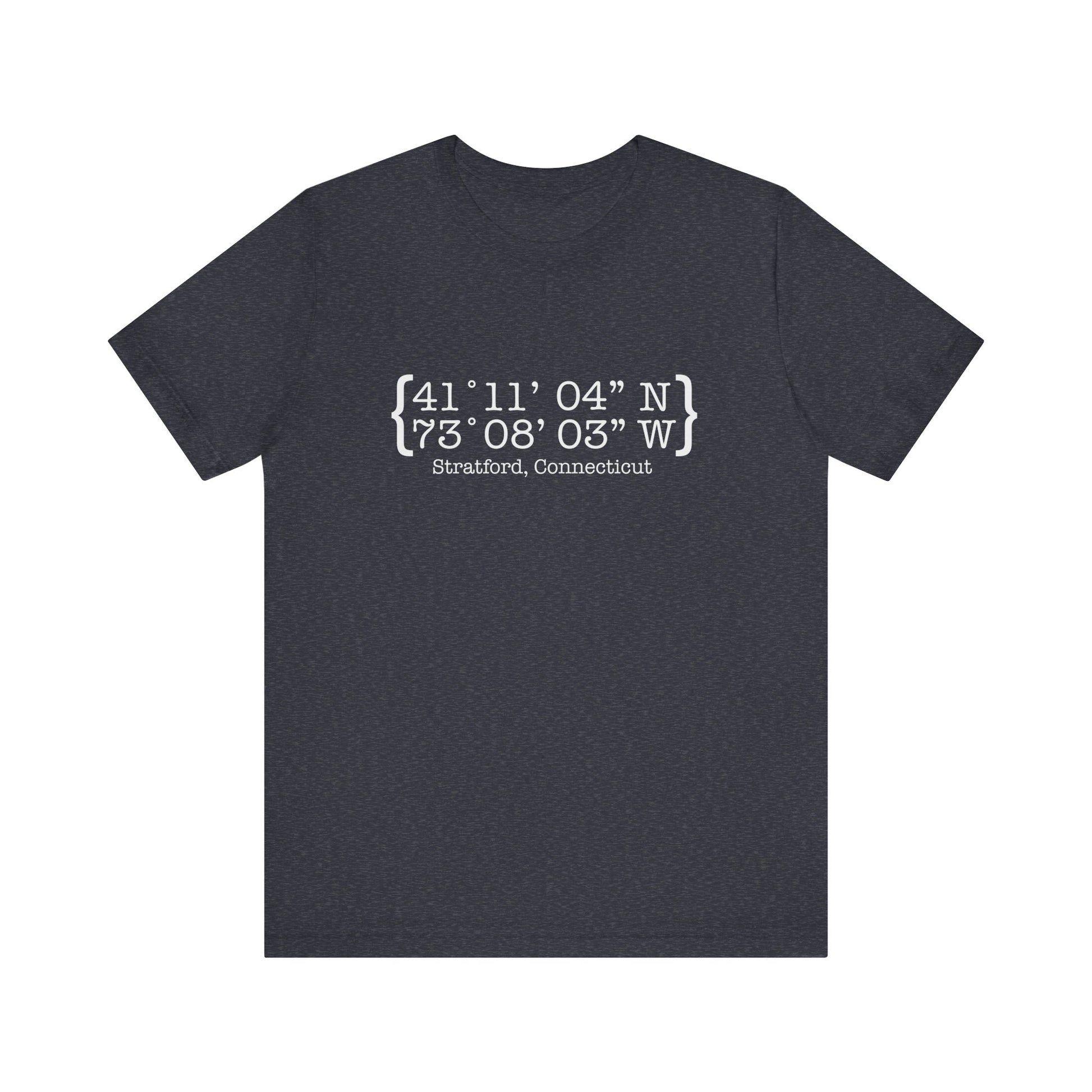 Stratford coordinates // Stratford ct unisex t shirt // finding connecticut 
