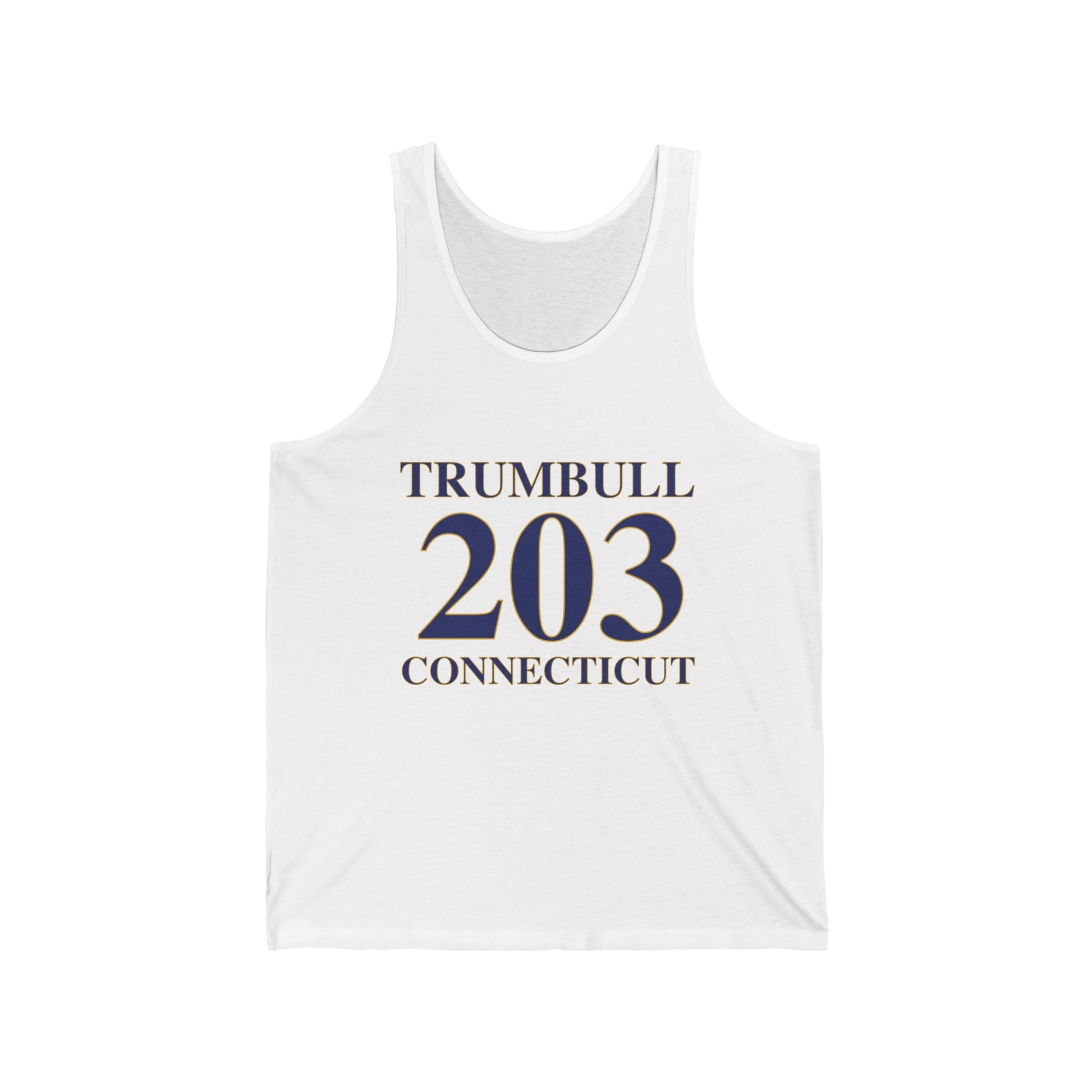 Trumbull 203 Connecticut // Trumbull Connecticut unisex tank top shirt // finding connecticut 