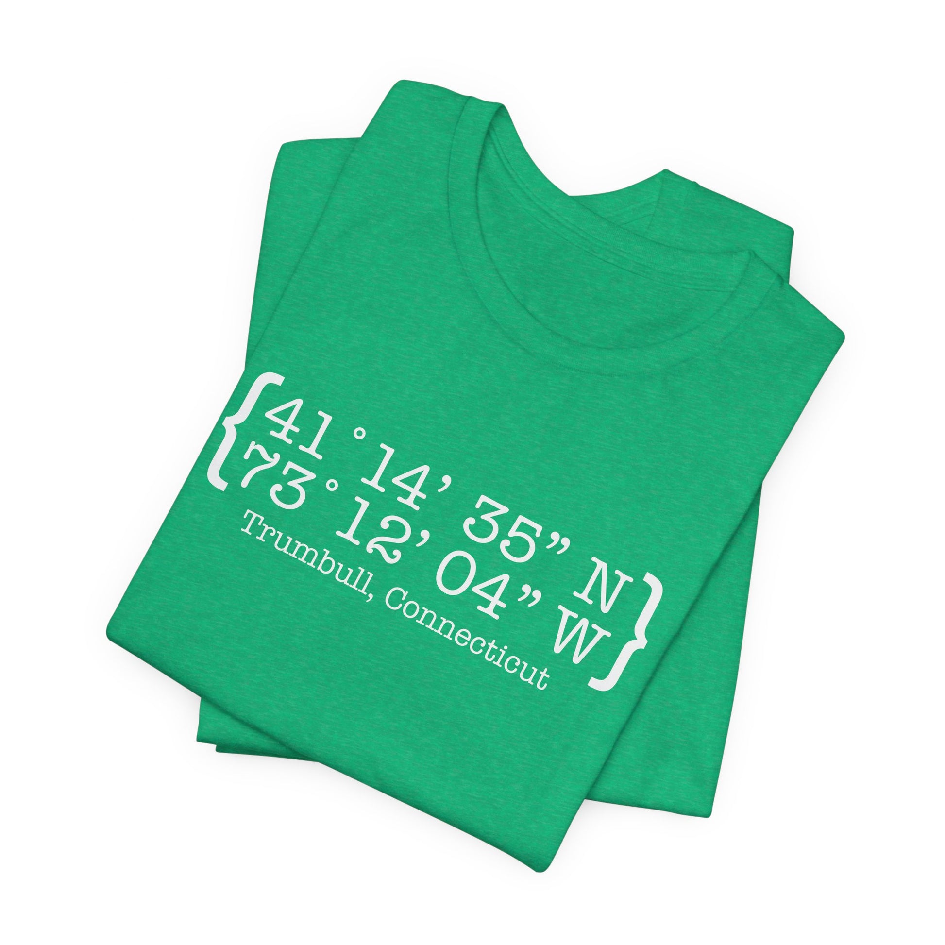 Trumbull Coordinates // Trumbull CT t shirts  /// finding connecticut 