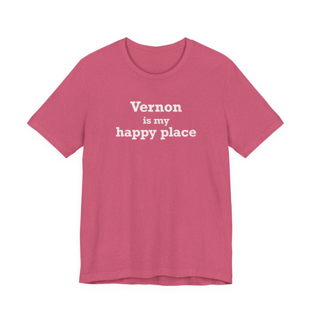Vernon is My Happy Place" design. Vernon, Connecticut gifts and merch by Finding Connecticut 