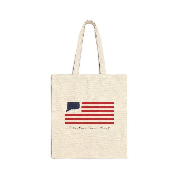 Voluntown Connecticut Flag tote bag // voluntown  Connecticut gifts  and merch // finding connecticut 