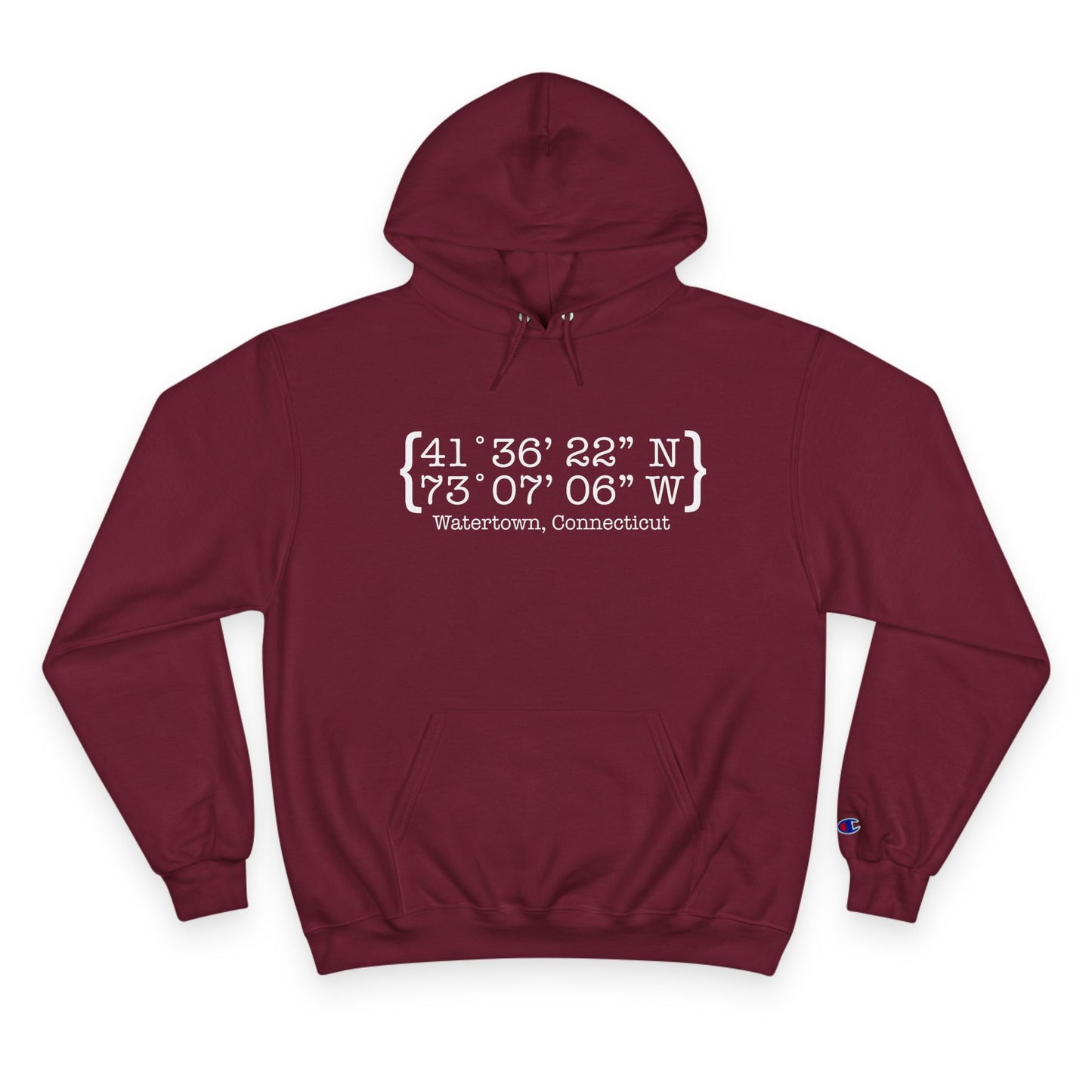 Watertown Coordinates // watertown CT womens champion hoodie sweatshirts  // finding connecticut