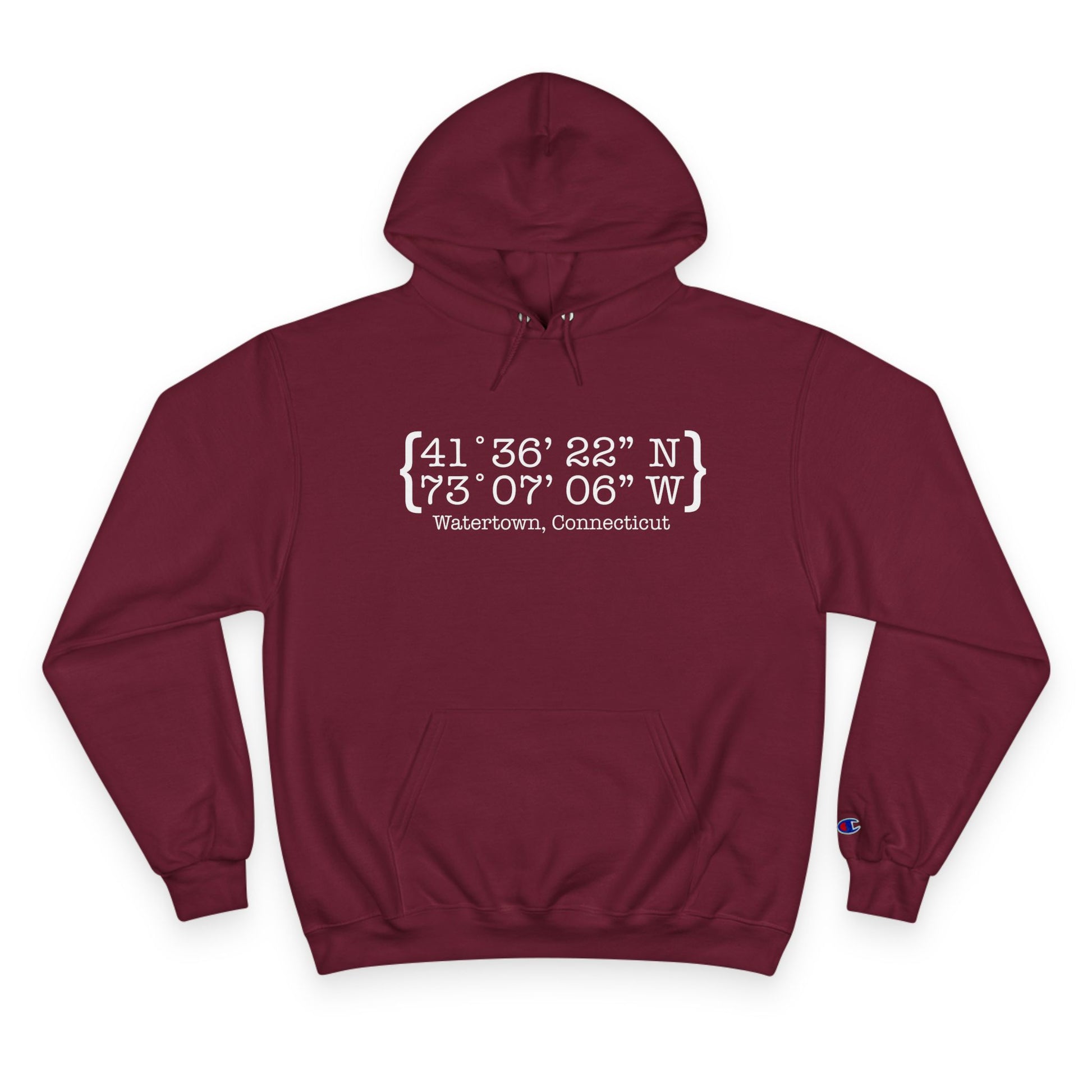 Watertown Coordinates // watertown CT womens champion hoodie sweatshirts  // finding connecticut