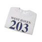 West Haven 203 Connecticut // west haven connecticut  unisex sweatshirt // finding connecticut 