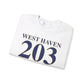 West Haven 203 Connecticut // west haven connecticut  unisex sweatshirt // finding connecticut 