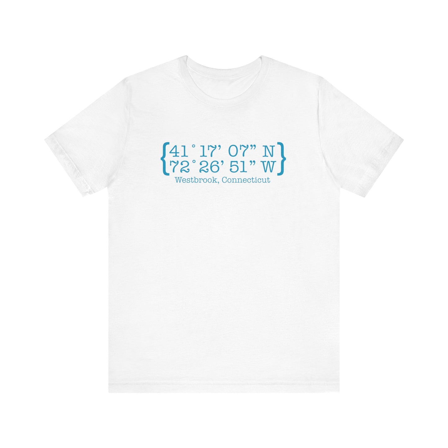 Westbrook Coordinates  // Westbrook connecticut t shirt  /// finding connecticut  