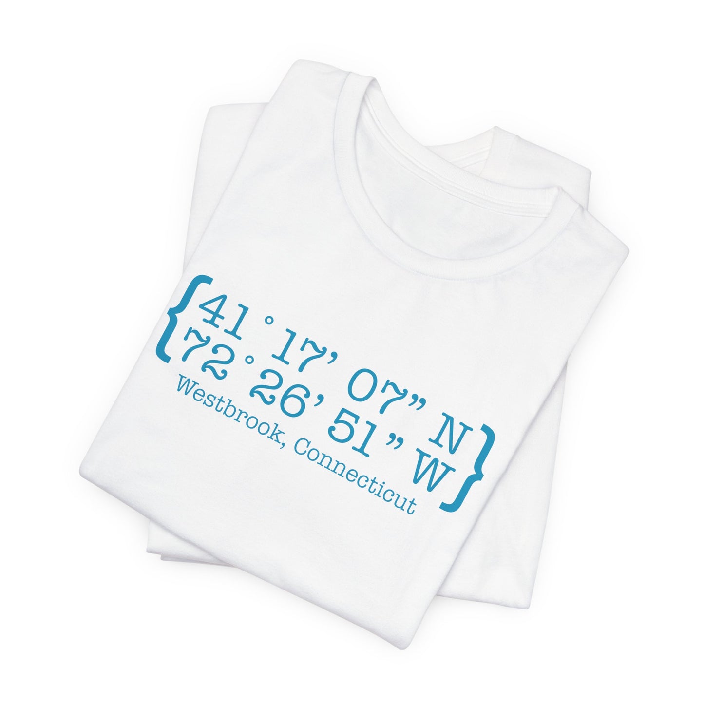Westbrook Coordinates  // Westbrook connecticut t shirt  /// finding connecticut  