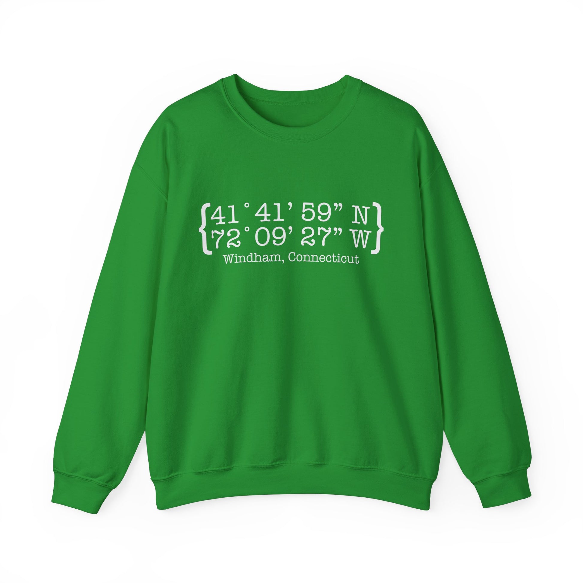 Windham Coordinates // Windham CT unisex  sweatshirt  // finding connecticut 