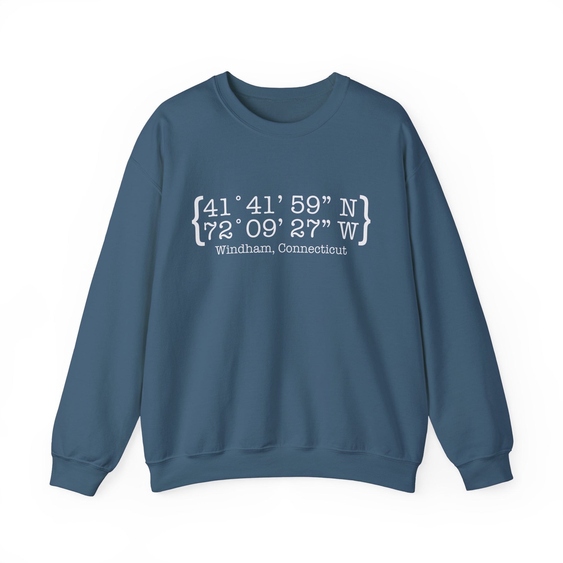 Windham Coordinates // Windham CT unisex  sweatshirt  // finding connecticut 